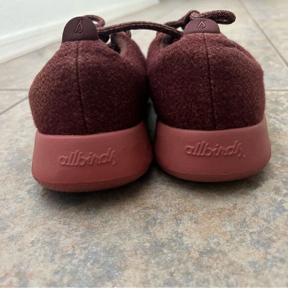 Allbirds Wool Runners Rust Brown Slip On Lace up Comfort Sneaker 9 Like New - Picture 5 of 12